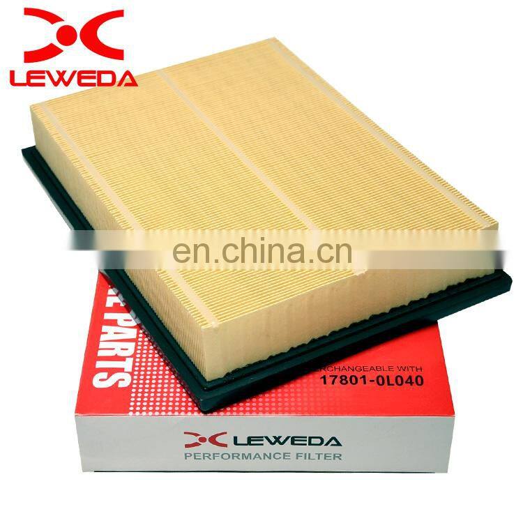 Auto parts air filter 17801-0L040 for Japanese engine