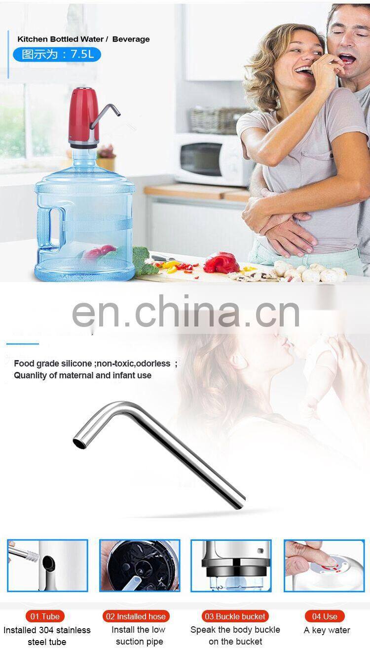 JAW-E1 Drinking Water Pump Electric Dispenser 5 Gallon Bottle Desk Top Powerful Rotational Portable for Home Kitchen Office Use