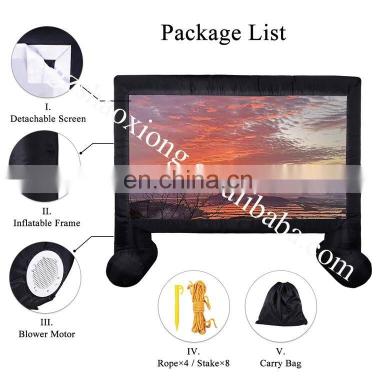 Good price inflatable theater projection screen, large inflatable open air home inflatable movie screen for fun