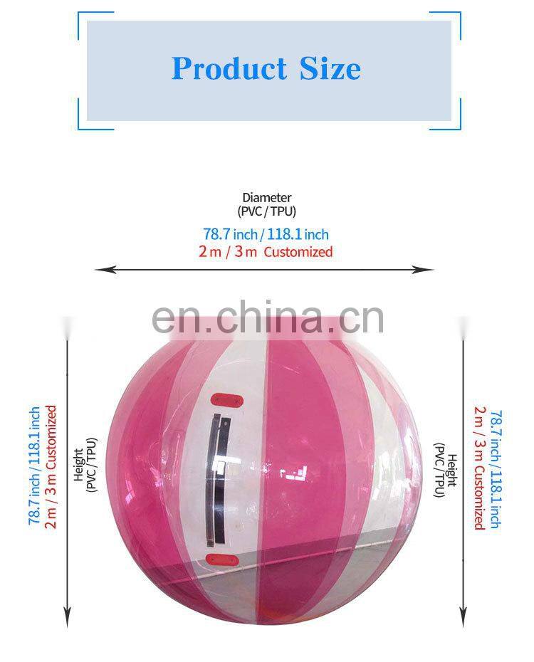Cheap inflatable big Floating walk on water plastic pvc bouncer balloon bubble inflatable toy walking water ball