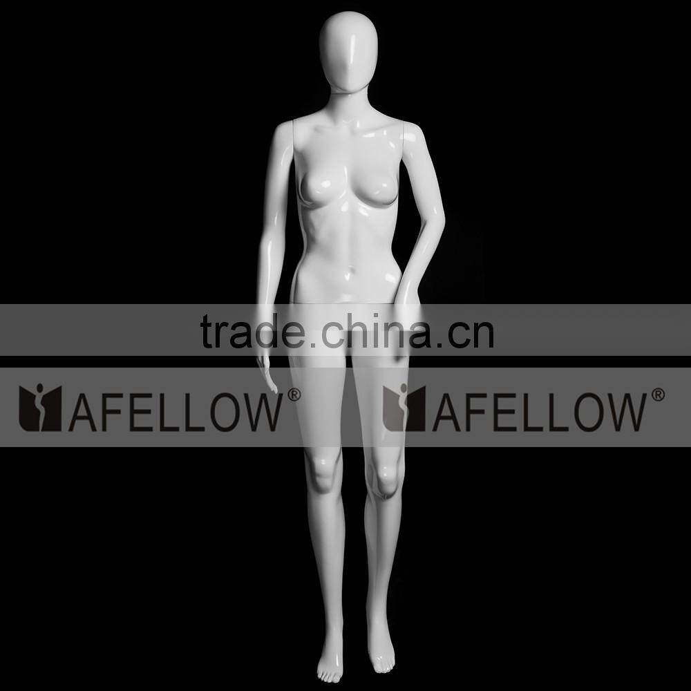 Female egg head mannequin, Environmental Protection Plastic Woman Mannequin,Abstract Manikin, Cheap White Model M009-XFFW01