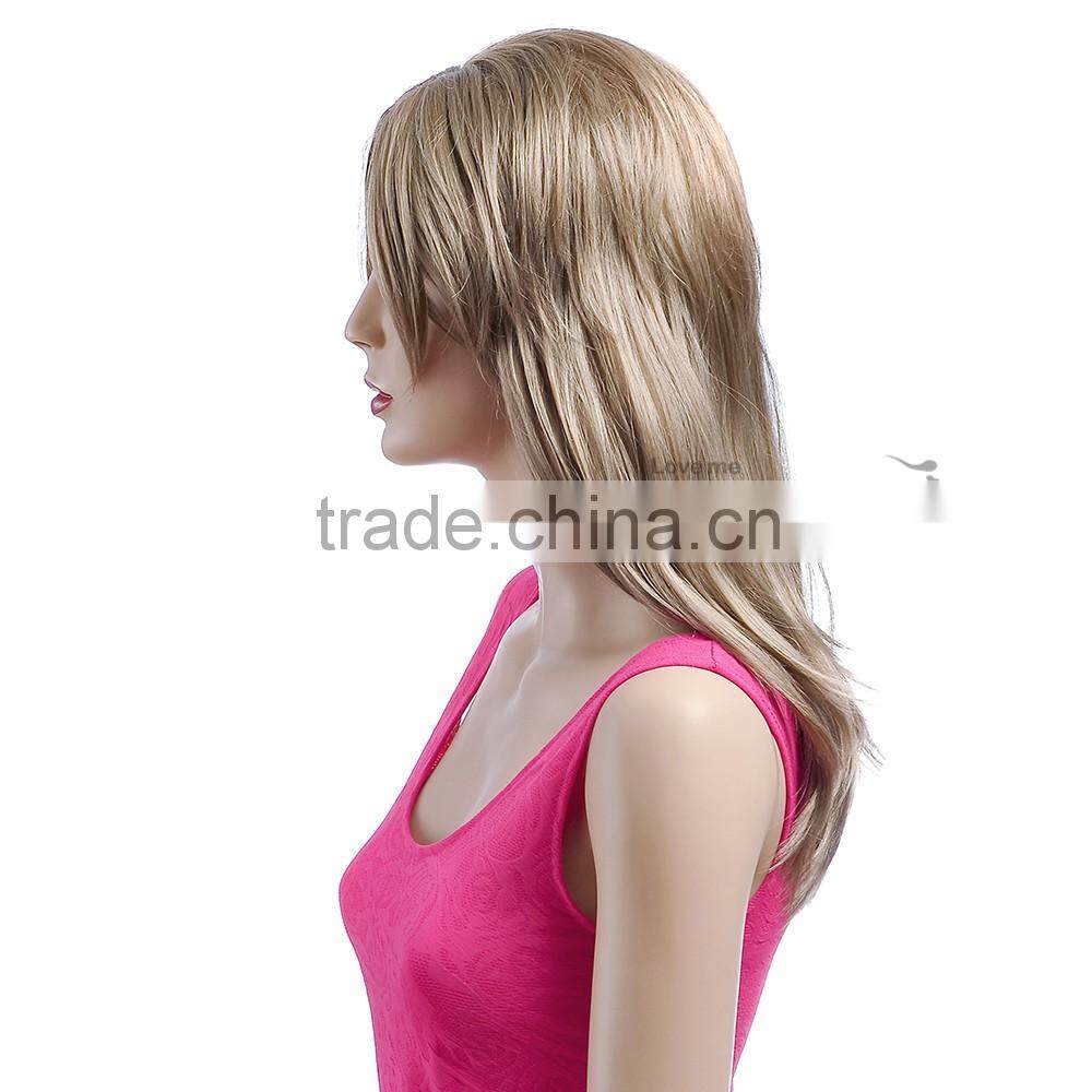 straight hair flooming face female wigs hair