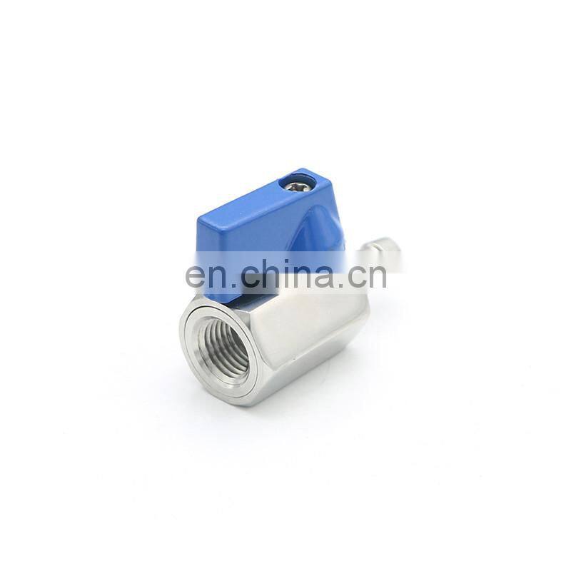 SS304 Pn63 Female NPT/BSP to Hose Adapter Mini Ball Valve