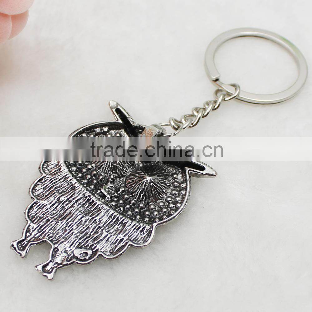 Islamic Blue Evil Eye Silver Owl Gift Pendant Keychain