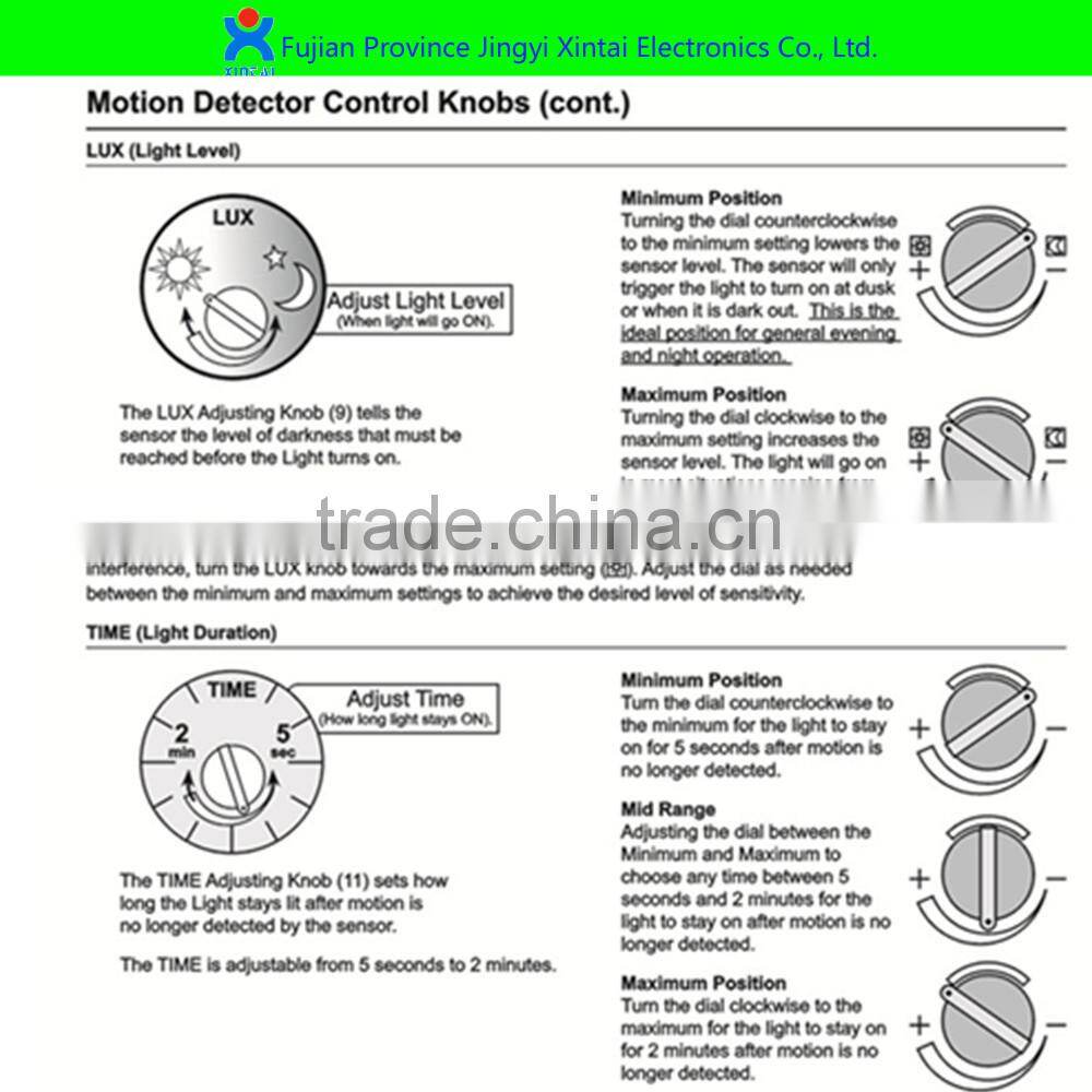 Solar panel supply power led flood light with PIR Motion Sensor