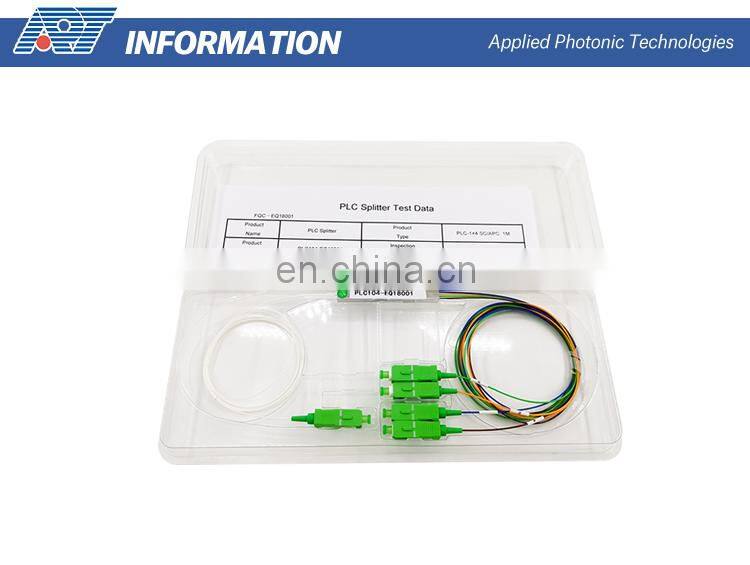 cable active splitter 1x3 1x4 1x6 1x16 1x64 steel tube pon fiber optical plc splitter without connector