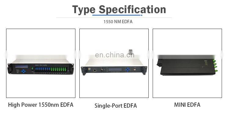 Warranty 3 years 1550nm CATV EDFA 16 PORT 20DBM With PON WDM Erbium-Doped Fiber CATV Amplifier OPTICAL