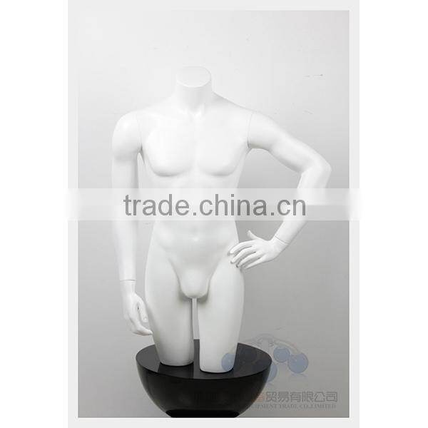 Fiberglass upper-body men mannequin for clothing shop