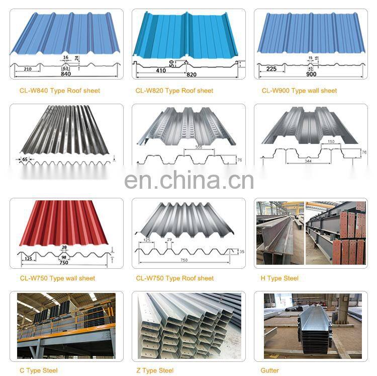 Industrial large span real estate prefabricated building galvanized steel structure workshop factory design for construction