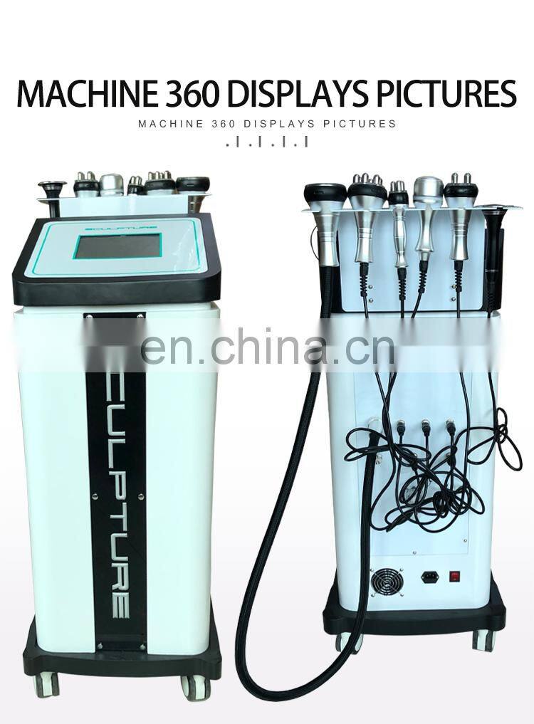 Multifunctional 6 in 1 ultrasound 40K cavitation RF face lifting body slimming machine