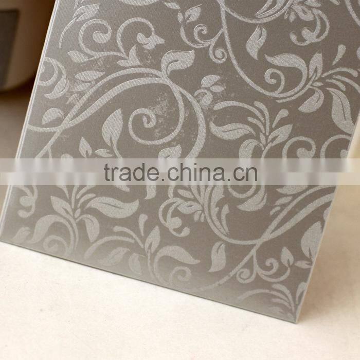 2016 Best Quality Hindu Style Embossing Silver Wedding Card