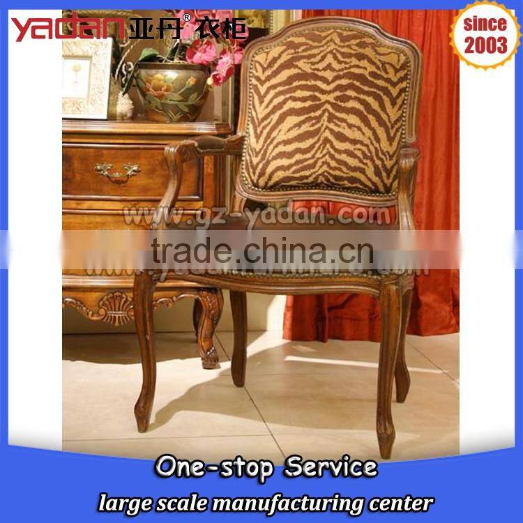 Luxury hotel furniture recliner relax chair armrest carving wood royal chair