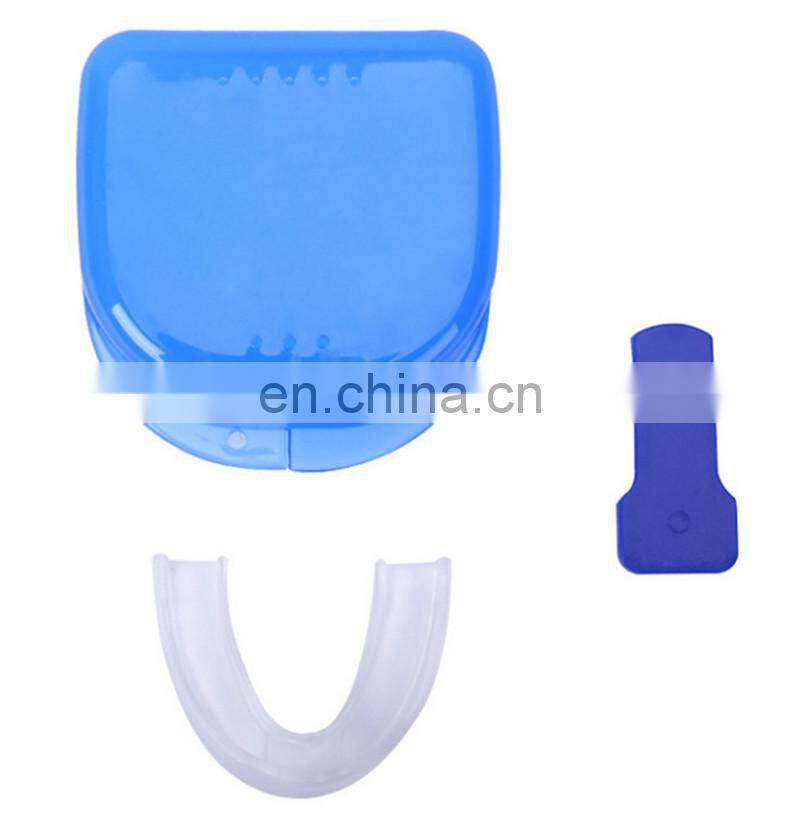 Silicone Sleeping Mouth Guard Stop Teeth Grinding Anti Snoring Bruxism Sleeping Aid Mouthguard with Case Box Health Care