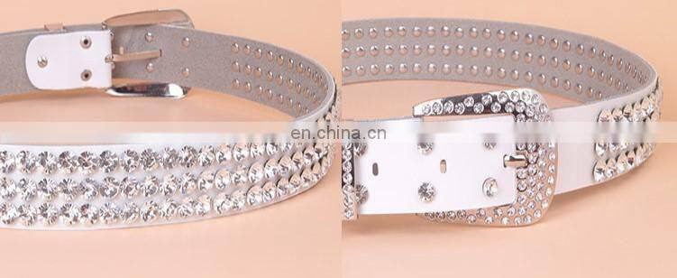 Women Rhinestone Belt Fashion Western Cowgirl Bling Studded Rhinestone Belts Men