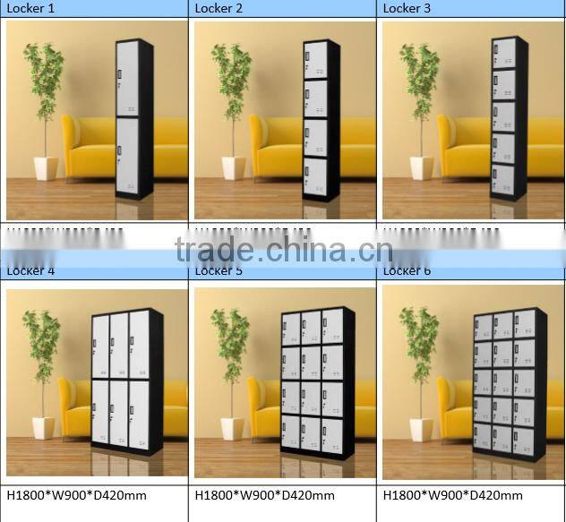 Fast Delivery Lockers Metal Frame Clothes Closet With 4 Door