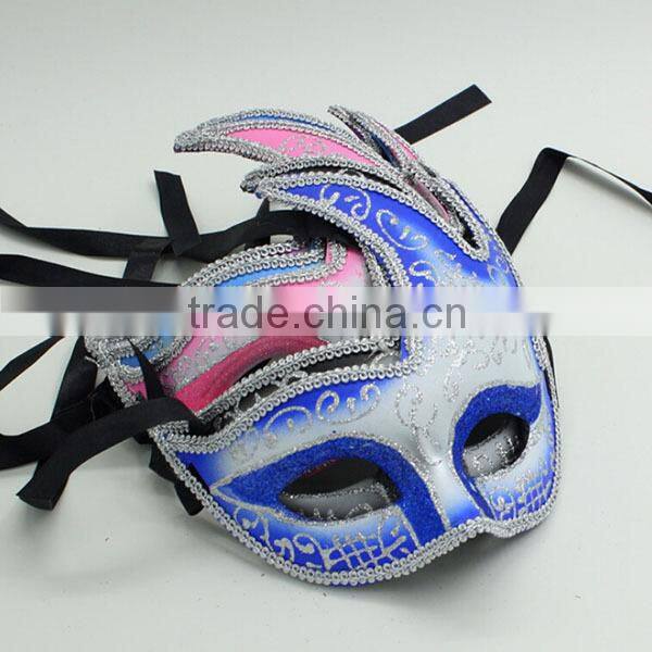 Supply fantastic adult men masquerade Mask cheap black party mask for sale different colors available