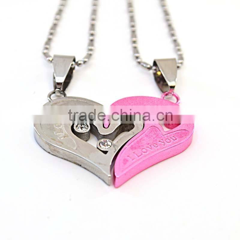 New Products 2016 Mothers Day Gifts Stainless Steel Pendant Pink