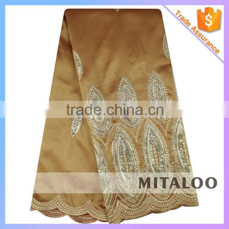 Mitaloo 2015 New Coming New Design Embroidery Lace Nigeria Wedding Lace Fabirc MGP1010