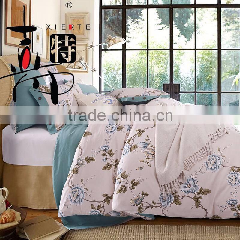 Spring beautiful flower printed 4 pieces bedding sets