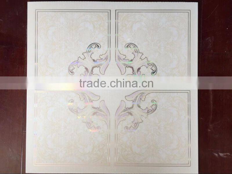 2015 hot sale in India manufacturer recomended waterproof& fireproof square 595 pvc plastic ceiling tiles bargain-priced goods