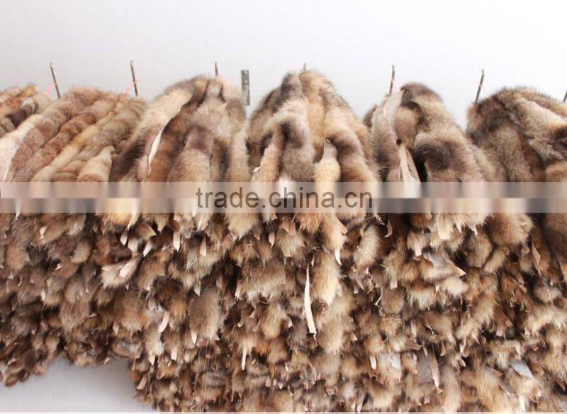 Dark natural Color real raccooN Fur collar for Hood OF coats DIy material