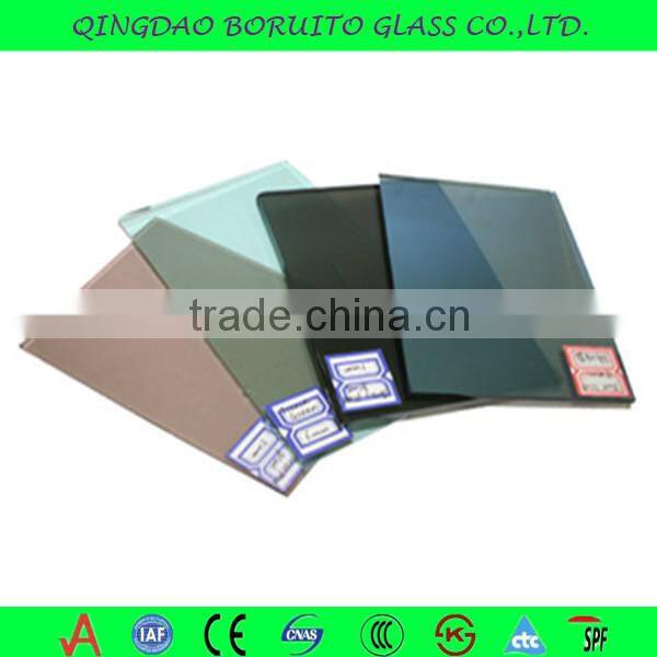 Blue colored Coated Glass 4mm 5mm Float Reflective Glass price