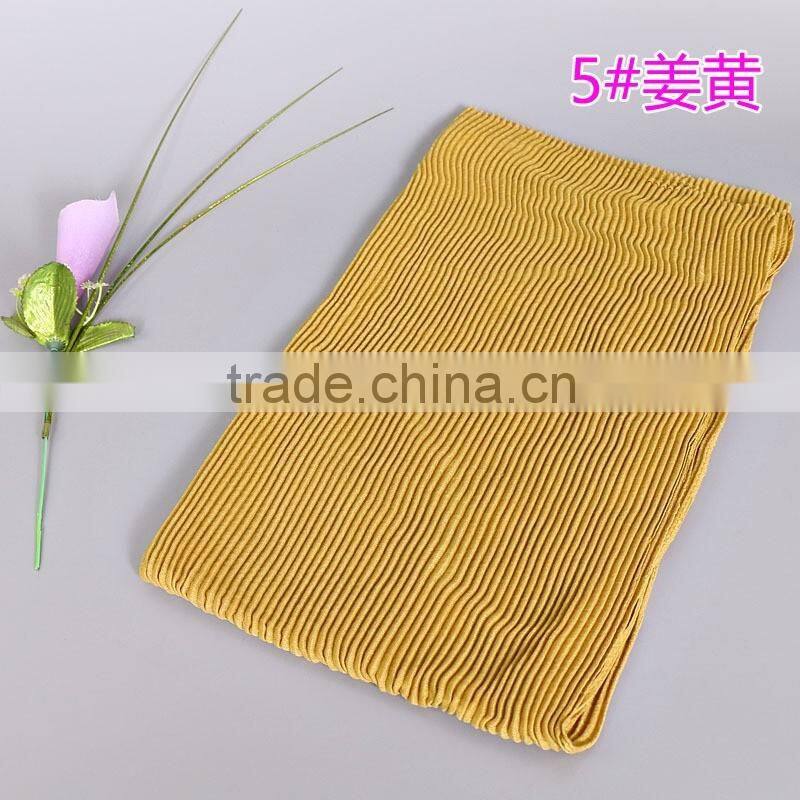 2016 New Style Stripe Embossed Viscose Plain Muslim Women Hijab Scarf