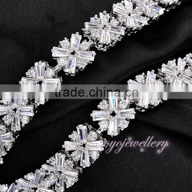 New model arabic white gold zirconia big fashion jewelry set