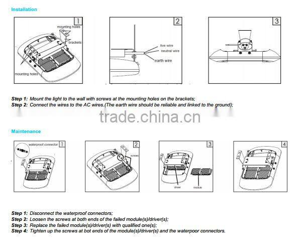40-350W China CE certification induction tunnel light Sonight led tunnel lights
