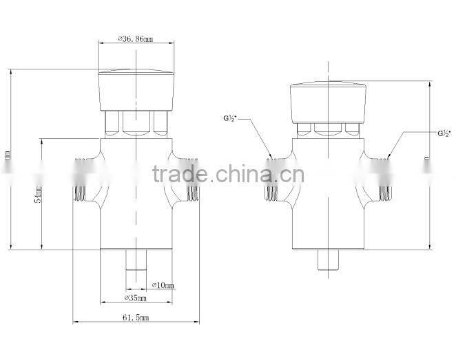 Brass Chrome plate Self closing Faucet for Urinal