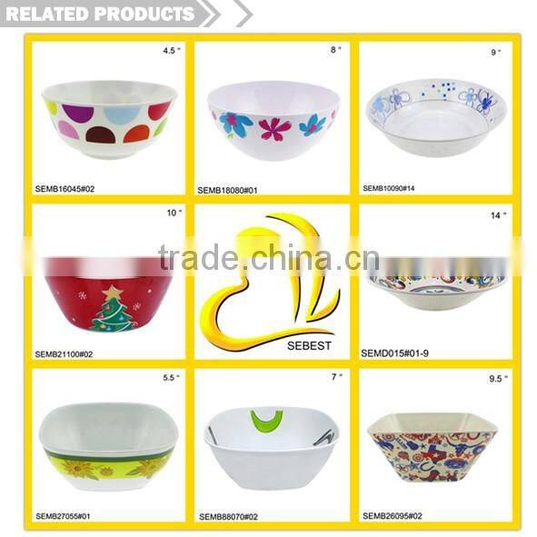 Embossed surface melamine bowls, round shaped