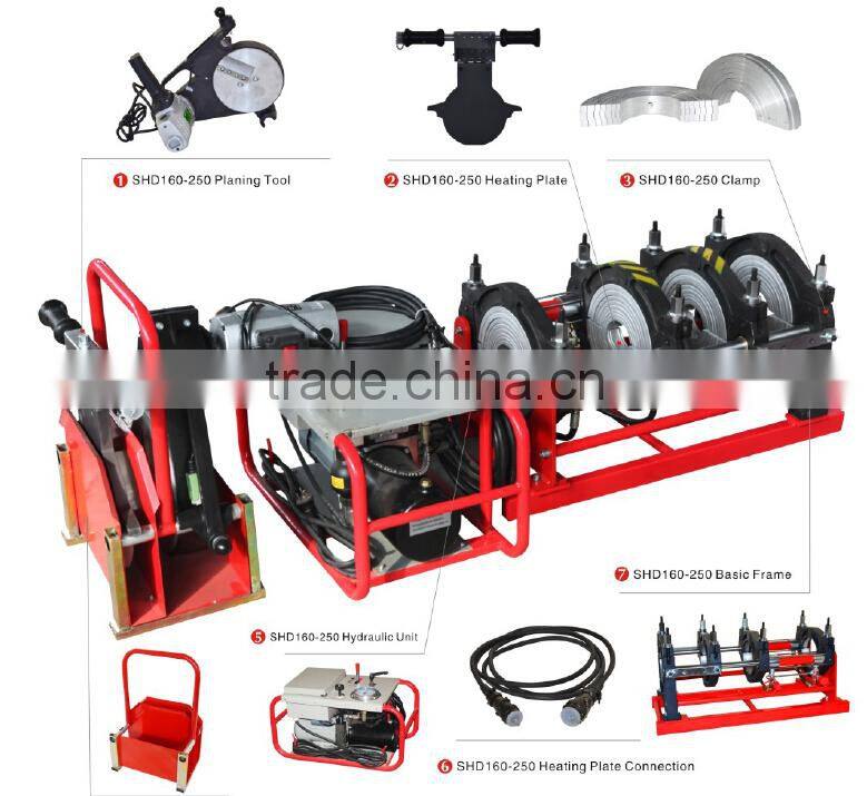 SHD160-315 manual butt fusion welding machine for HDPE pipe from competitive manufacturer ISO approved