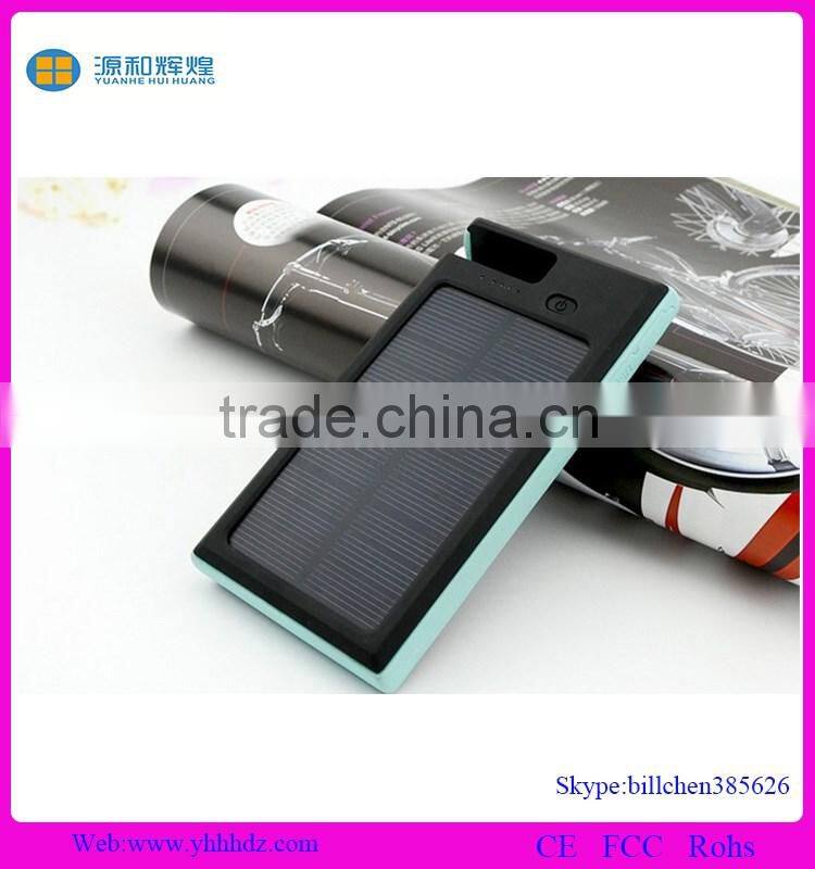 2016 New idea Outdoor waterproof solar polymer battery 12000mah for Samsung and Iphone