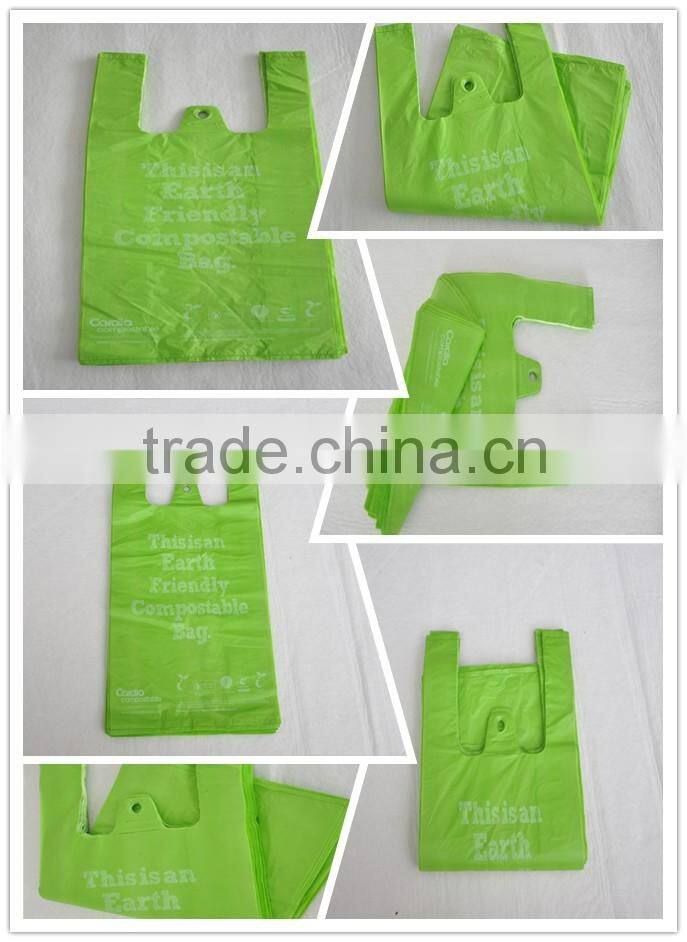 biodegradable t-shirt tote or perforate waste bag