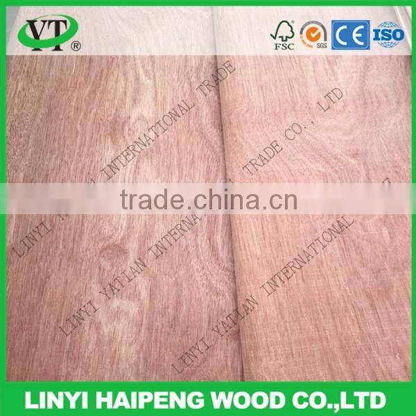 red face wood veneer/natural PNG face veneer/cut rotary face veneer with 4x8x0.3mm veneer