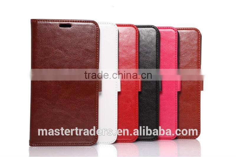 Original K-COOL Fine Sheep Grain Printing Stand PU Leather Wallet Case For Google 6 MT-2829