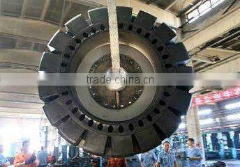 China Alibaba natrual rubber forklift tire, pneumatic solid tyre