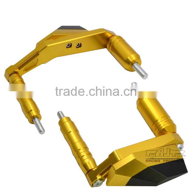 BJ-FS-MT07 Motorcycle CNC Aluminum 6061 and POM Golden Left and right Frame Sliders crash protector for Yamaha MT07 13-15