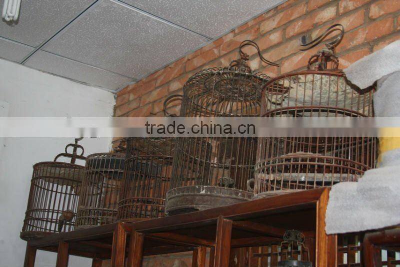 Chinese antique steel hanging bird cage