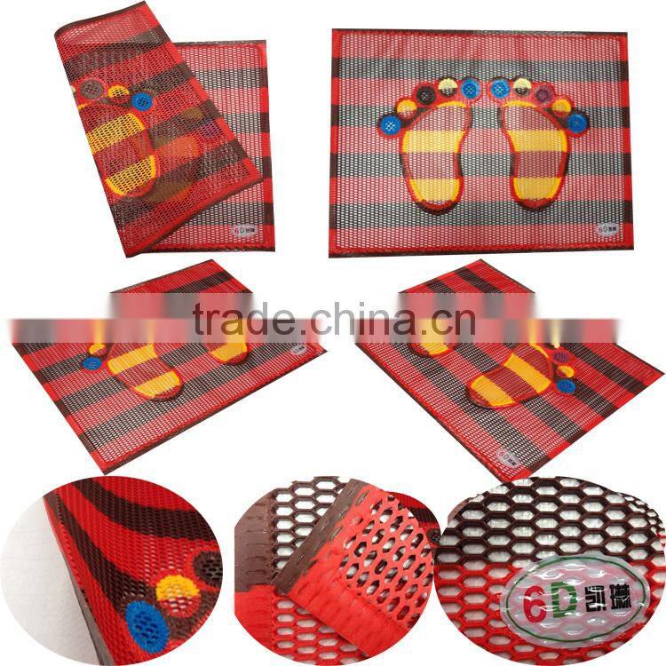 red yellow color strip rainbow hollow pvc bathtub mat outdoor