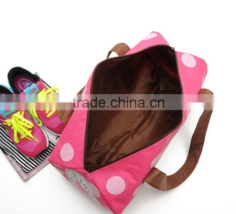 2016 oxford material cute logo custome luggage bag