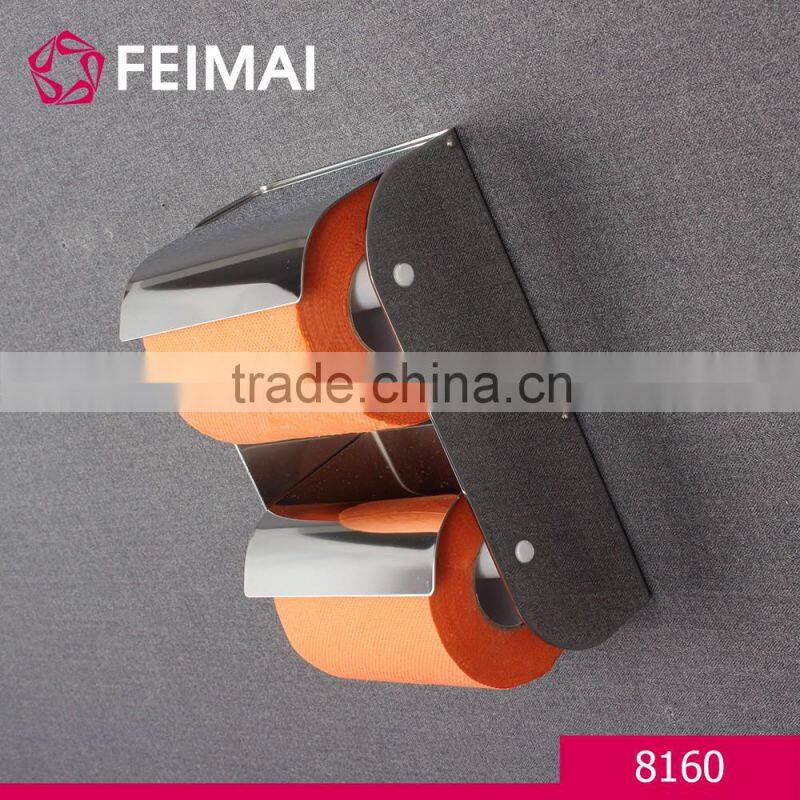 Functional Bathroom Accessories Stainless Steel Double Toilet Paper Towel Holder