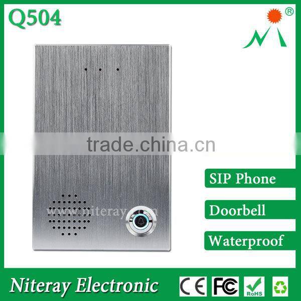 Audio visual intercom IP door phone for door access control used for office, park and apartment