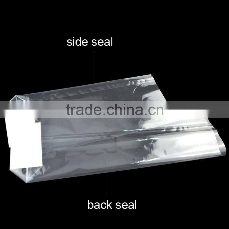 square bottom self adhesive seal opp bags with paper card