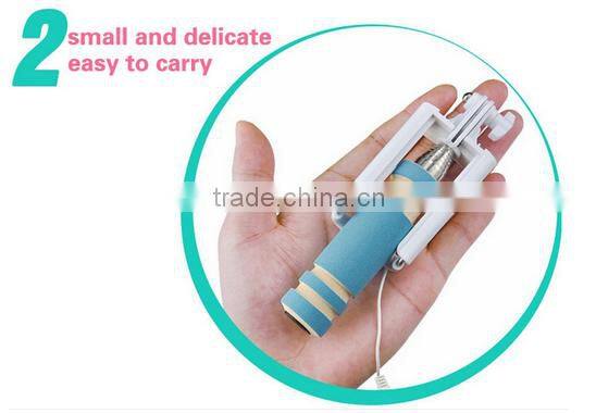 New products 2016 Mini Wired Selfie Stick telescopic baton Holder For Cell Phone