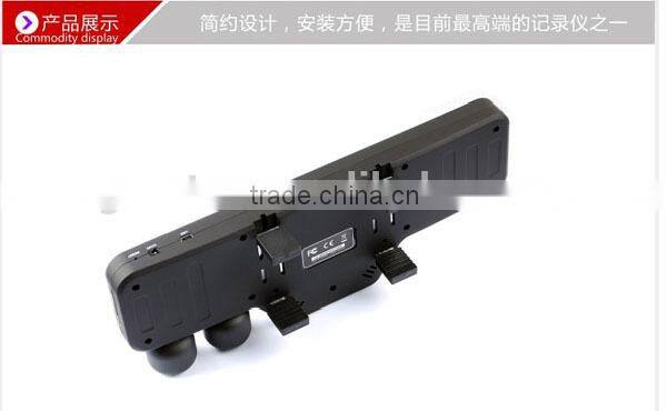 dual cameras rearview mirror 720P HD 3.5 inch mirror dvr