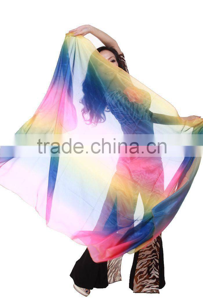 Gradient belly dance veil for belly dancers (SJ001)