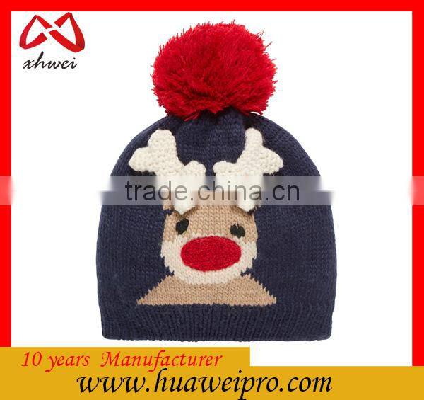 Guangdong manufature knitting wool for babies oem kids knit cap and children's hats
