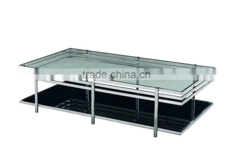 brass and glass coffee tables, rotating glass coffee table, square glass coffee table CT-070