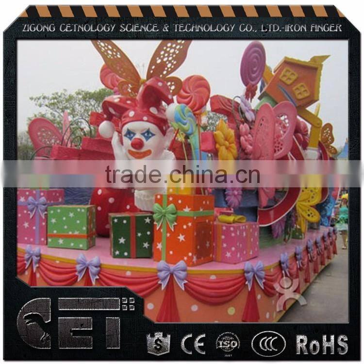 Cartoon Float for Paradecdecorated vehicle in parade